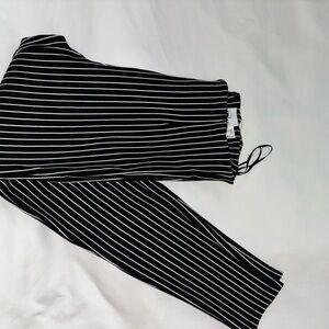 Black and White Striped Pants